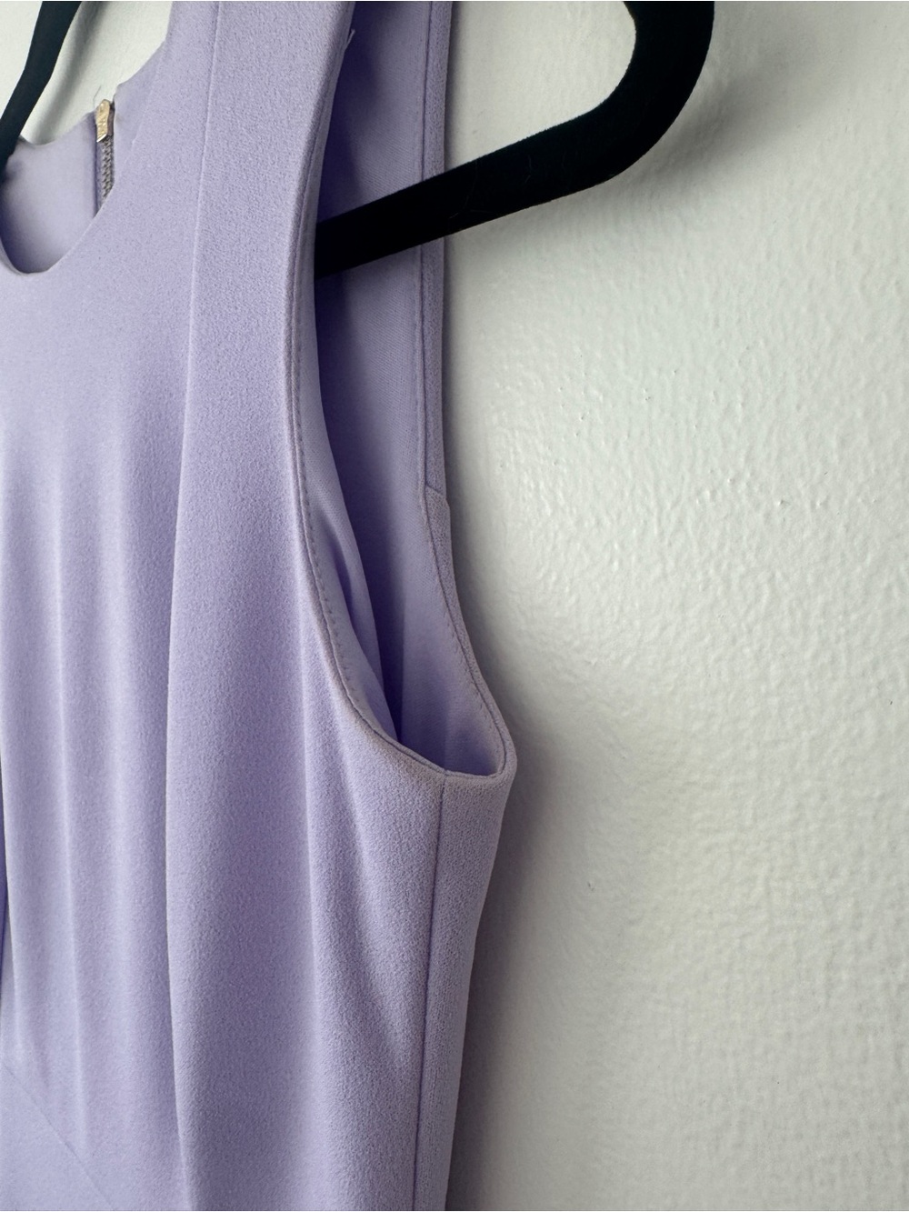 Calvin Klein Lavender Sleeveless Sheath Dress Gold Zip Size 2 - Picture 7 of 10